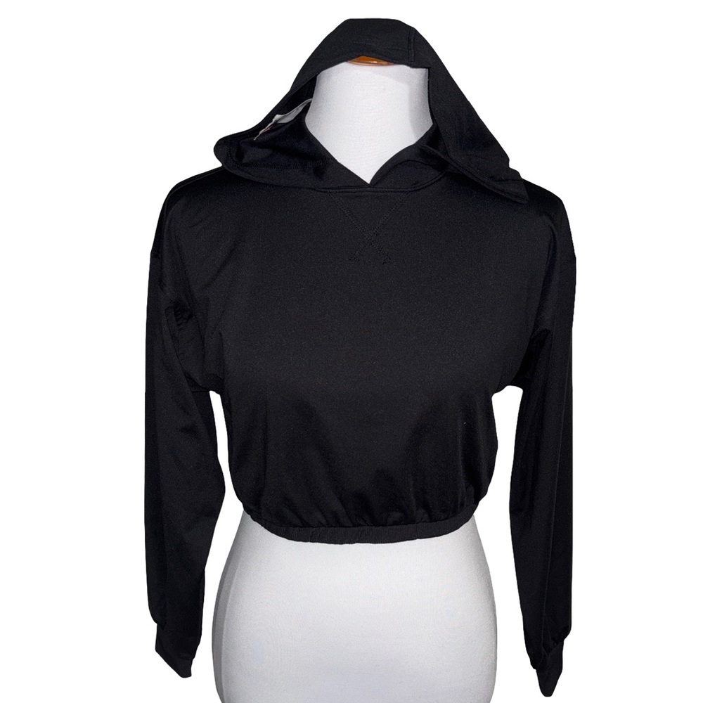 Forever 21 Black Cropped Hoodie